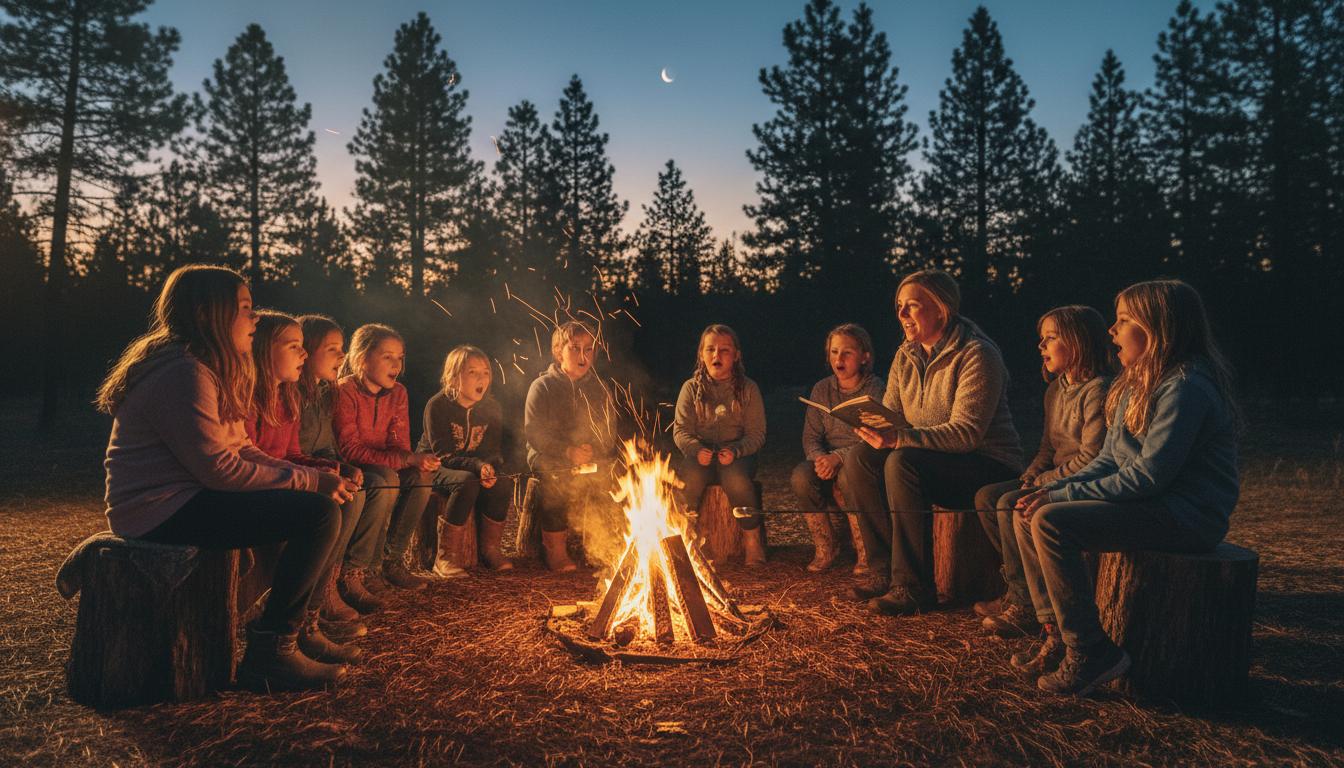 Campfire evening